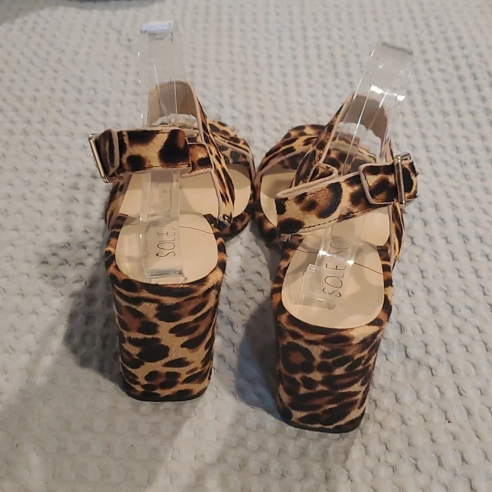 NWOT Sole Society Leopard Block Heel Size 9.5 (#21)
